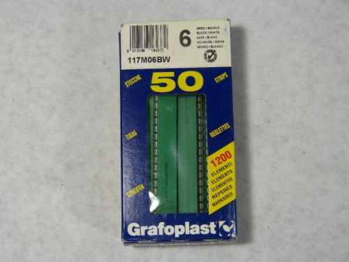 Grafoplast 117M06BW Wire/Cable Marker Strip 50 per box ! NEW !