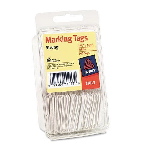 Avery Products - Avery - Marking Tags, Paper, 1-3/4 x 1-3/32, White, 100/Pack -