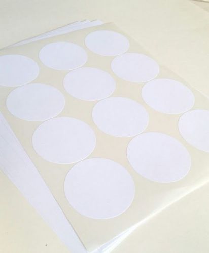 2.5&#034; Blank Round Recycled White Label Sheets (10 sheets)
