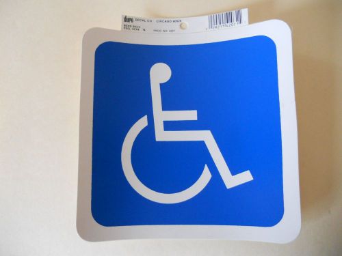 Wheelchair Decal 6&#034; x 6&#034; Blue &amp; White by Duro Decal CO