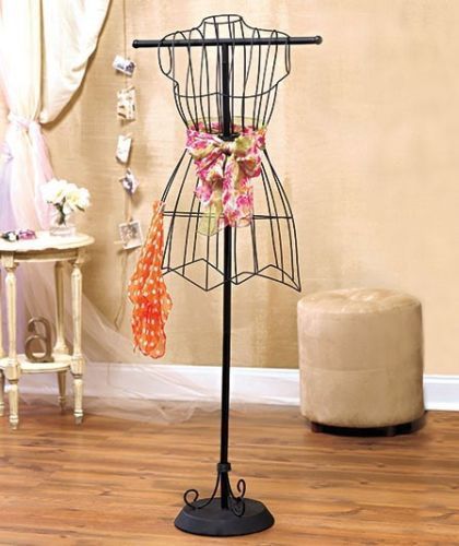 Metal Wire Vintage Style Dress Form Boutique Mannequin w/ Stand Design Display