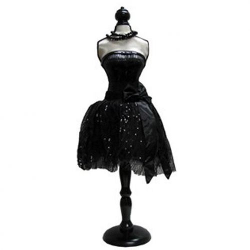 Black Mannequin Dress Form with Black Stand 28&#034; x 6.5&#034; x 6&#034;