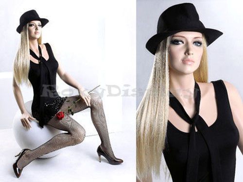 Female fiberglass mannequin with pretty face elegant pose #mz-zara5 for sale