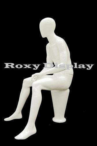 Fiberglass Male Sitting pose Mannequin Manikin Dress Form Display #KW15DS