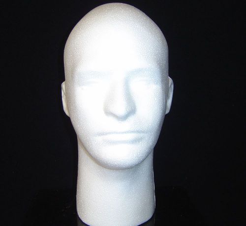 Eight (8) 12&#034;h #6258x male mannequin head forms-white for sale