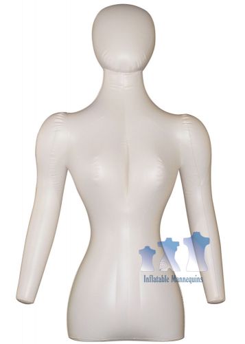 Inflatable Mannequin, Female Torso w/Head &amp; Arms, Ivory