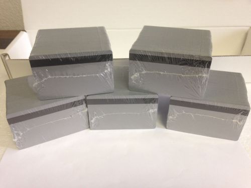500 silver pvc cards - hico mag stripe 2 track - cr80 .30 mil for id printers for sale