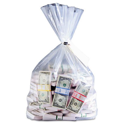 Currency deposit bags, 12 x 20, clear. sold as box of 100 for sale