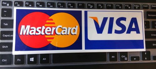 CREDIT CARD LOGO DECAL STICKER - Visa / MasterCard 9x3