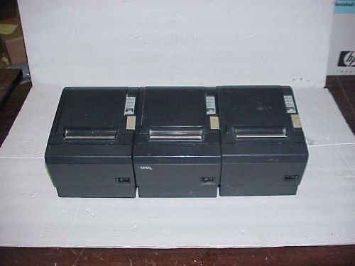 EPSON TM-T88II M129B Thermal Receipt Printers**LOT OF 3** w/ Power Supply