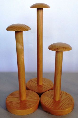 Set Of Wooden Hat Stands