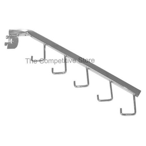 18&#034;l 5 hook chrome square tubing waterfall for standards 1/2&#034; slots on 1&#034; center for sale