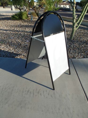 Iron aboard 408 aperth sidewalk pavement sign poster stand 2 sided menu sale etc for sale