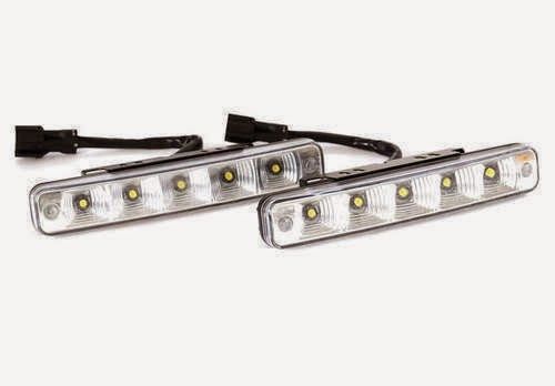 1W Each 5 Led Daylight Daytime Running Light With Strobe Function Flasher Drl