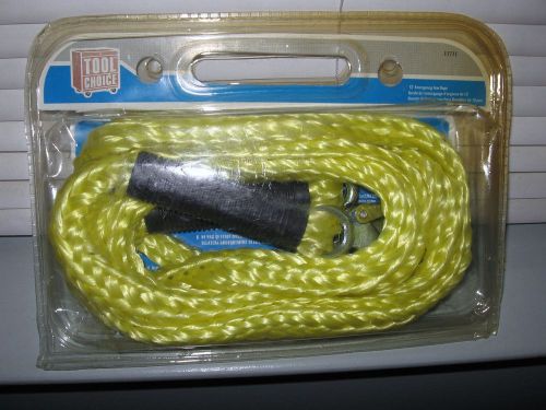 One(1) Yellow Nylon Tow Rope-13feet/good safety hooks-new-2000LB.