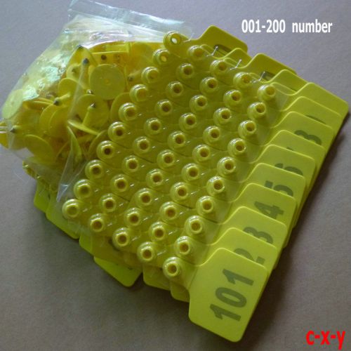 001--200 Number Animal cattle Use Ear Tag Livestock Tags labels cattle special