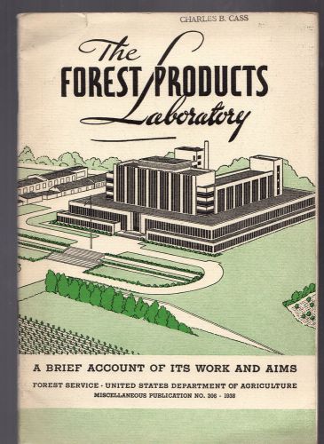 VINTAGE EPHEMERA ? 88AA FOREST PRODUCTS LABORATORY 1938 DEPT AG