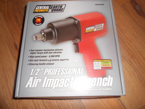 CENTRAL PNEUMATIC EARTHQUAKE 68424 1/2&#034; AIR IMPACT WRENCH NEW!!