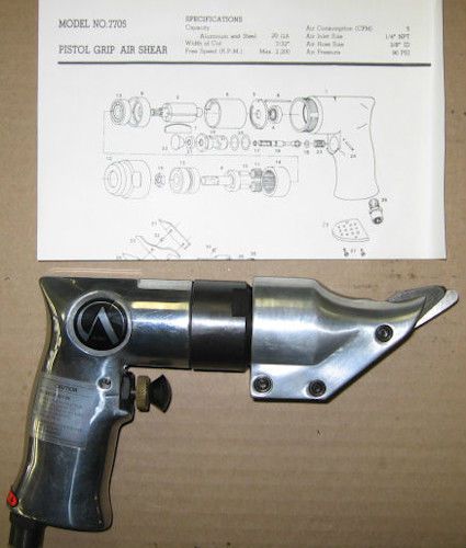 Pneumatic Pistol Grip Metal Cutting Shear ACME MP 7705