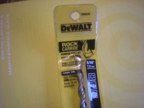 DeWALT 12&#034; Rock Carbide Masonry 5/16&#034; 7,9 mm Hammer Drill Bit