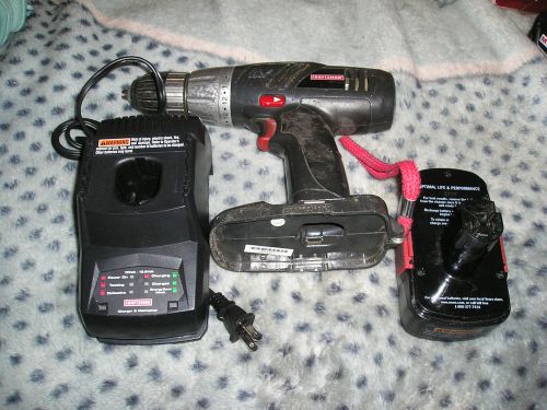 19.2 Volt Sears Drill, Charger &amp; Battery For Parts