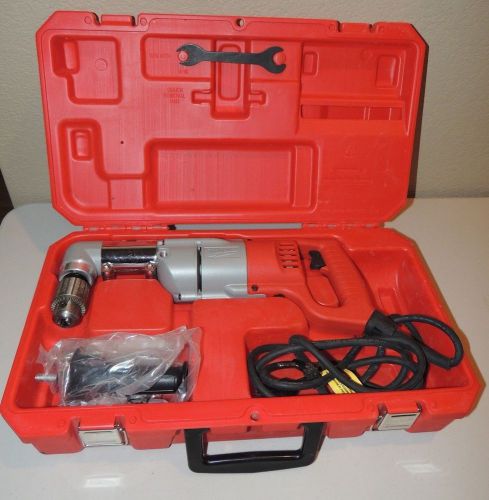 Milwaukee 1/2&#034; Electric Corded Heavy Duty Right Angle Drill w/ Case 1107-1  USA