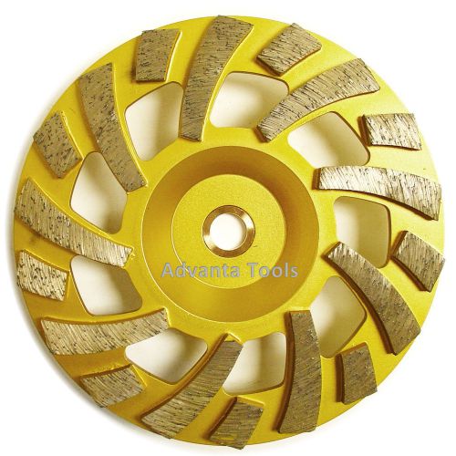 7” supreme turbo diamond grinding cup wheel for concrete - 7/8&#034; - 5/8” arbor for sale