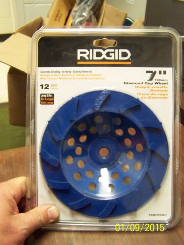 Rigid 7&#034; Diamond Cup Wheel  Concrete smother finisher grinder