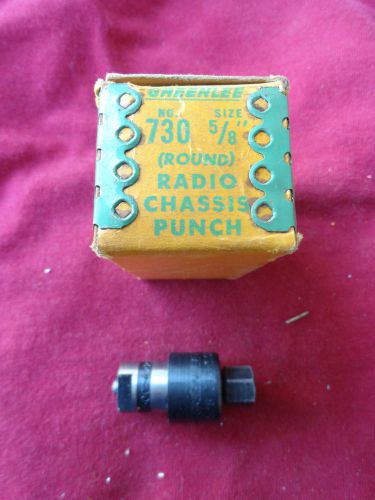 GREENLEE KNOCKOUT PUNCH CAT. NO. 730 - 5/8 &#034; ROUND RADIO CHASSIS PUNCH N.R.