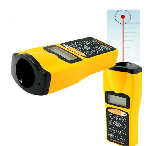 Lcd ultrasonic laser point distance measure meter range measurer 60 feet  range for sale