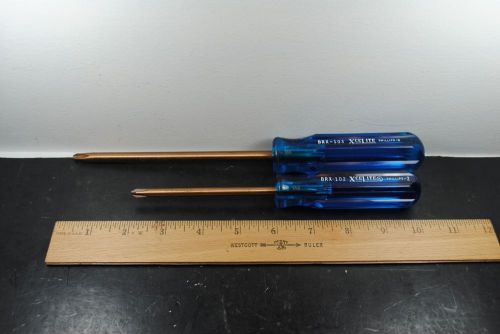 Two Brass Phillips Screwdrivers