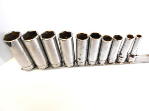 Snap-on 211sfsy 3/8&#034; drive socket set 10pc 1/4&#034; to 7/8&#034; deep l333493a-uk for sale