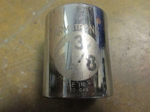 Armstrong 12-044 Chrome 1-3/8&#034; Standard Socket 12 Point 1/2&#034; Drive Made in USA!