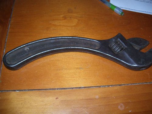 Vintage billings &amp; spencer co. 10.25&#034; curved adjustable wrench for sale