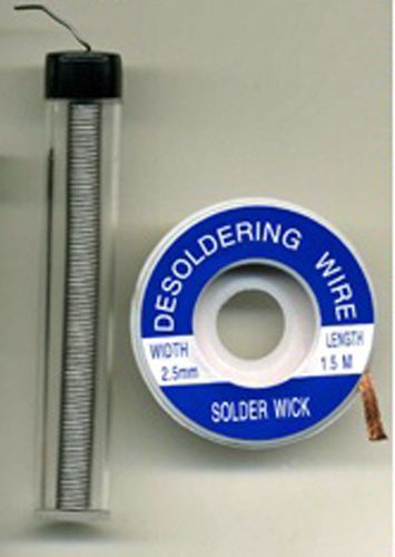 Rosin Core Solder Wire 60 40 Desoldering Braid Wick Remover Soldering Gun Iron