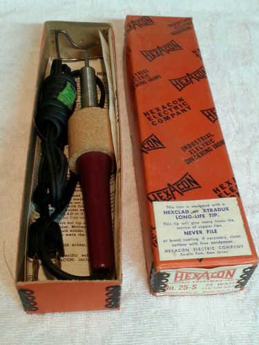 Vintage Hexacon soldering iron, 25S 25 watt, NOS