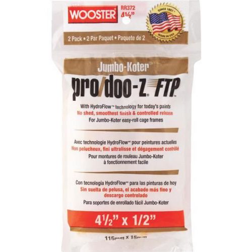 Pro/Doo-Z FTP Woven Fabric Roller Cover 2 Pack-4-1/2X1/2 FTP ROLLER CVR