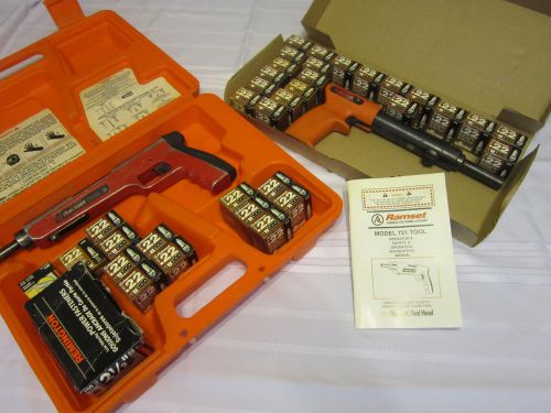 TWO Ramset .22 Calibur Single Shot Powder Actuated Model 721 Tools+case+34 boxes