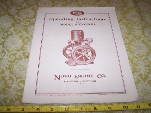 Reproduction NOVO S Hit Miss Gas Engine Manual Magneto Oiler Steam Tractor NICE!