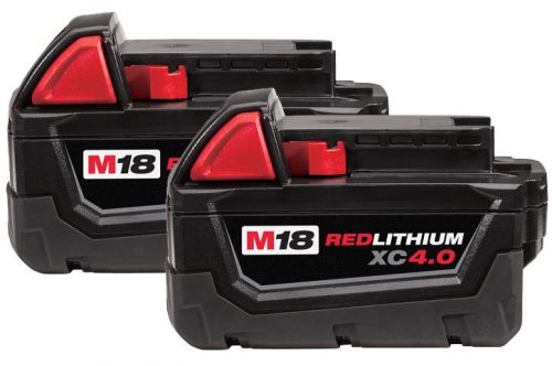 Milwaukee TWO(2) 48-11-1840 4ah  Batteries M18 *New in Packaging* FREE Shipping