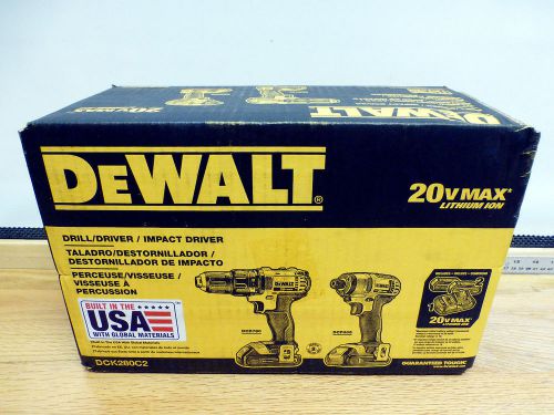 Dewalt dck280c2  drill dcd780/ impact driver dcf885 20v cordless kit  new for sale