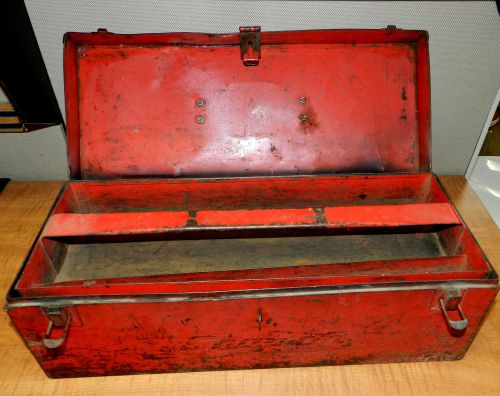 9425/ Vintage Metal SNAP-ON Carry Tool Box ~ Snapon ~ Estate / Barn Item