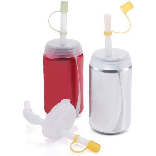 Jokari soda can straw and lid, set of 2 for sale