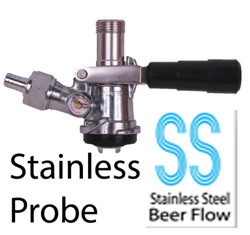 Sanke D Beer Coupler Tap with Stainless Steel Probe SS beer Tap,  Free Shipping!