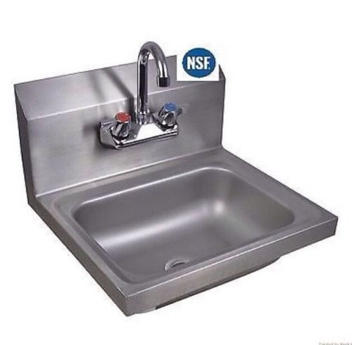 NSF Stainless Steel 12&#034; X 12 Restaurant Wall-Mount Hand Sink w/ Faucet NSF