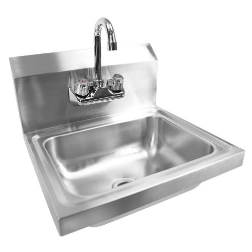 OPEN BOX- Commercial Stainless Steel Hand Wash Washing Wall Mount Sink Kitchen
