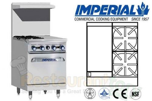 Imperial commercial restaurant range 24&#034; w/ 12&#034; griddle 1 oven nat gas ir-2-g12 for sale