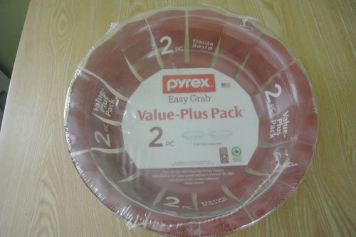 NEW Pyrex Easy Grab 9-1/2-Inch Pie Plate (Pack of 2)