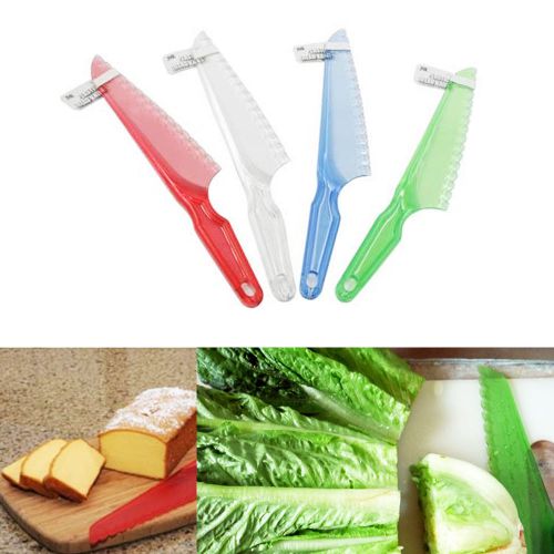 1 Pc Plastic Knife Fresh Cut Lettuce Salad Knife Cake Strong Blade Chopper 7” !