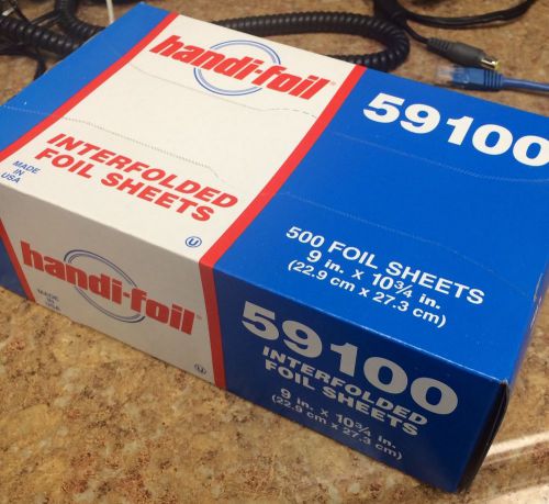Durable 9&#034; x 10.75&#034; Aluminum Foil Interfolded Pop-Up Sheets 500/PK Food Wrap USA
